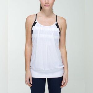 Lululemon No Limits Tank White / Straightup Stripe Black White / Black